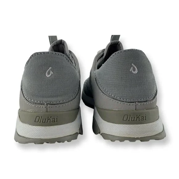 OluKai Women’s Slip-On Athletic Shoes Light Gray White Size US 9 EU 39 - Picture 4 of 11